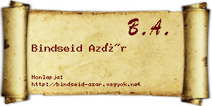 Bindseid Azár névjegykártya